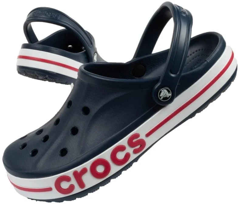 Uniseks klumpės su galiniu dirželiu Crocs Bayaband, tamsiai mėlynos