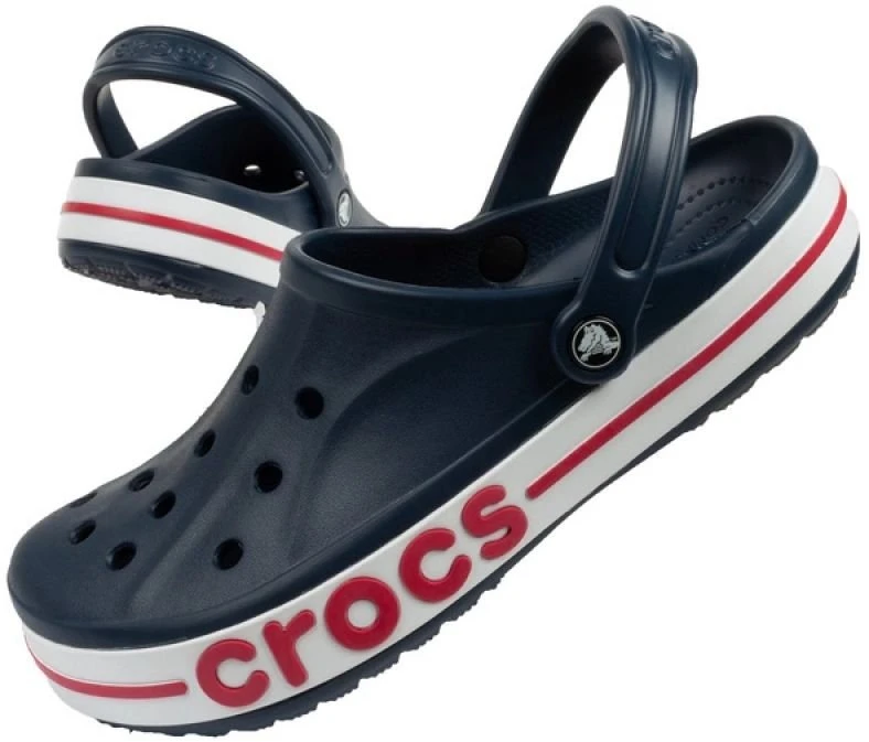 Uniseks klumpės su galiniu dirželiu Crocs Bayaband, tamsiai mėlynos
