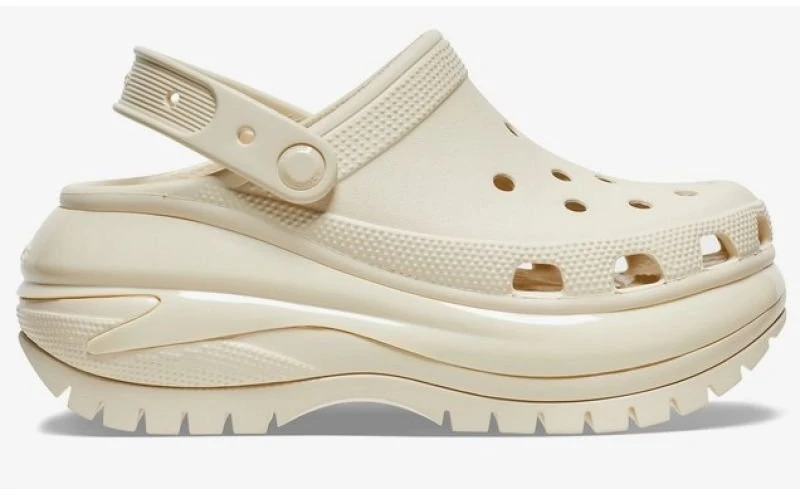 Uniseks klumpės su platforma Crocs Mega Crush, smėlio