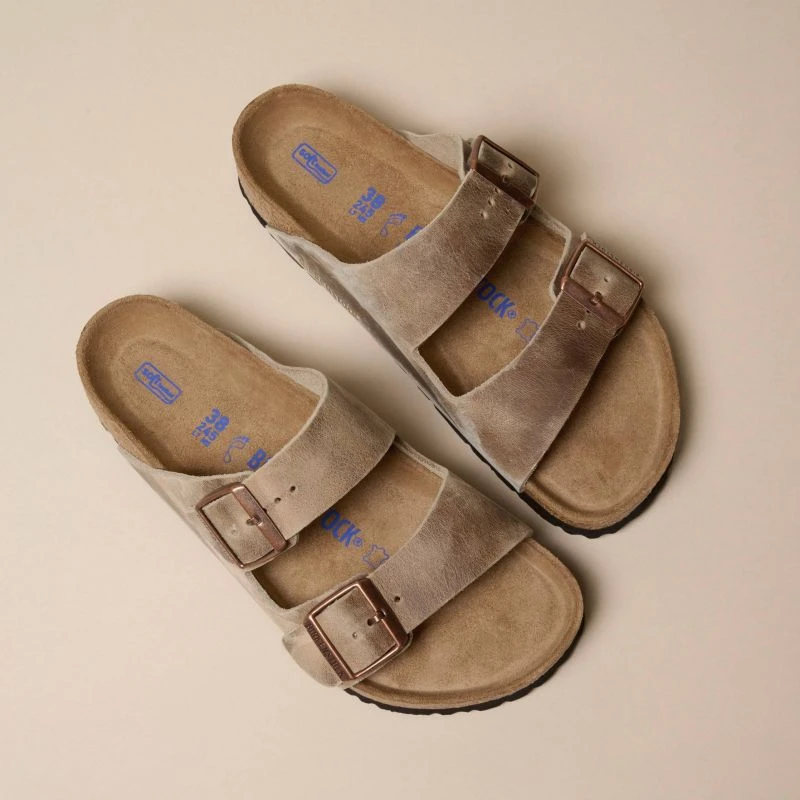 Uniseks šlepetės Birkenstock Arizona Soft Footbed, tabako rudos
