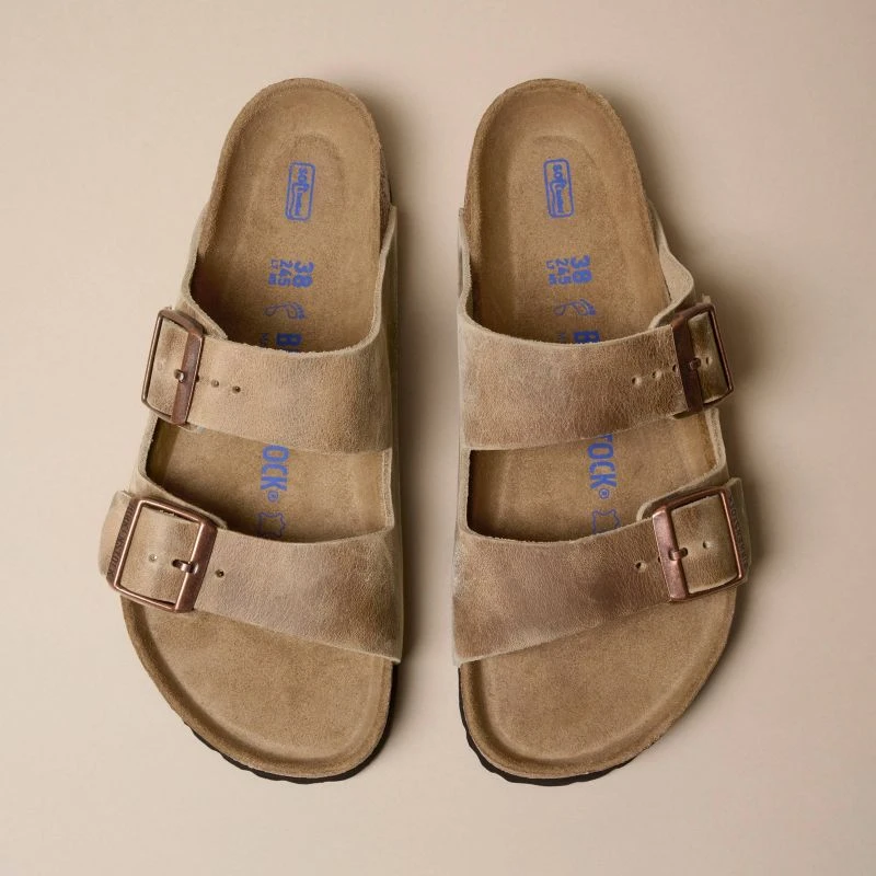 Uniseks šlepetės Birkenstock Arizona Soft Footbed, tabako rudos