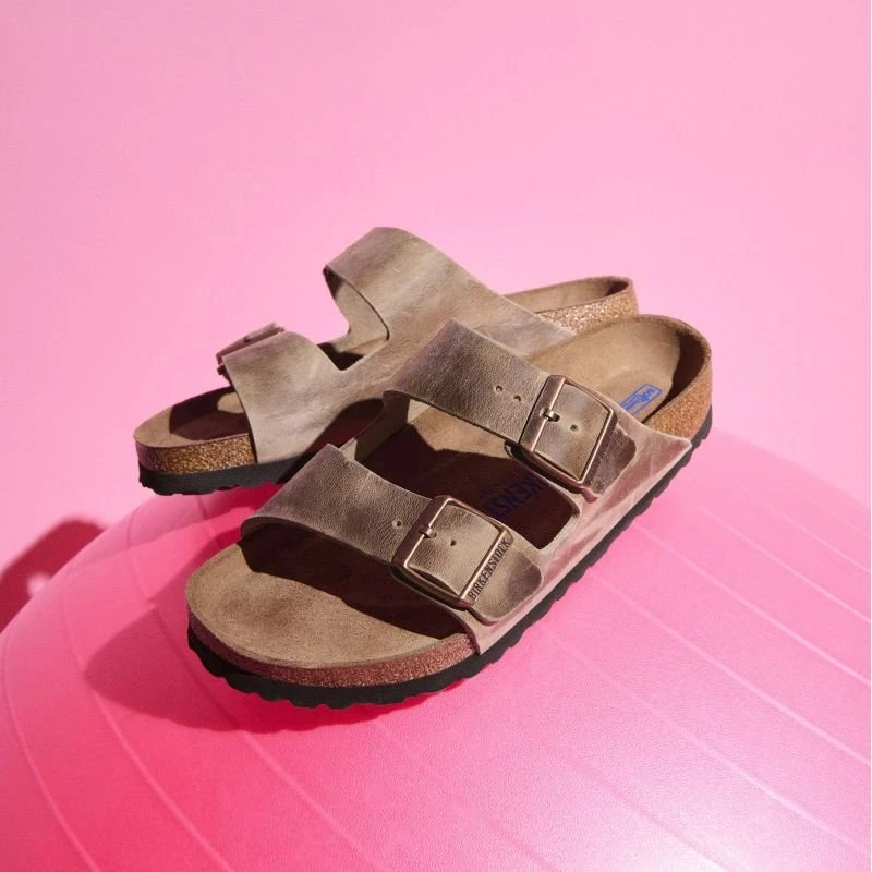 Uniseks šlepetės Birkenstock Arizona Soft Footbed, tabako rudos