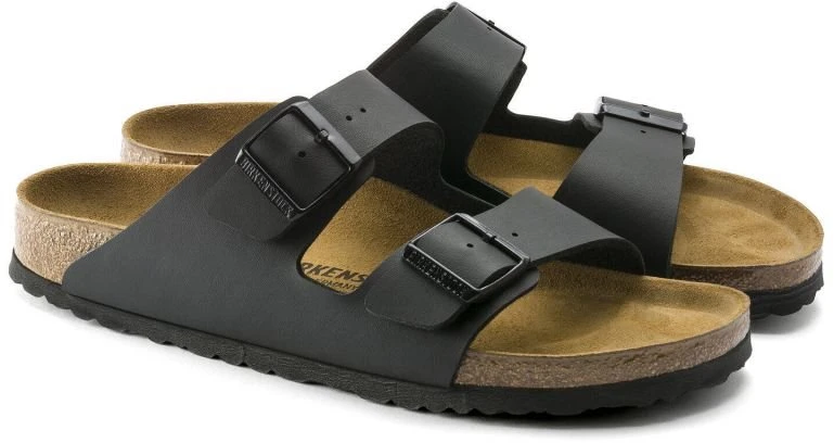 Uniseks šlepetės su reguliuojamais dirželiais Birkenstock Arizona, juodos