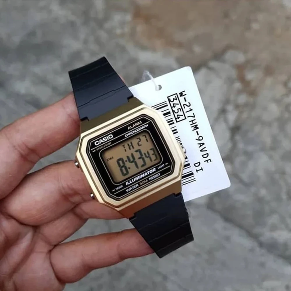 UNISEX CASIO W-217HM-9A LAIKRODIS + DĖŽĖ