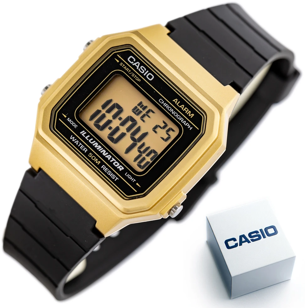 UNISEX CASIO W-217HM-9A LAIKRODIS + DĖŽĖ