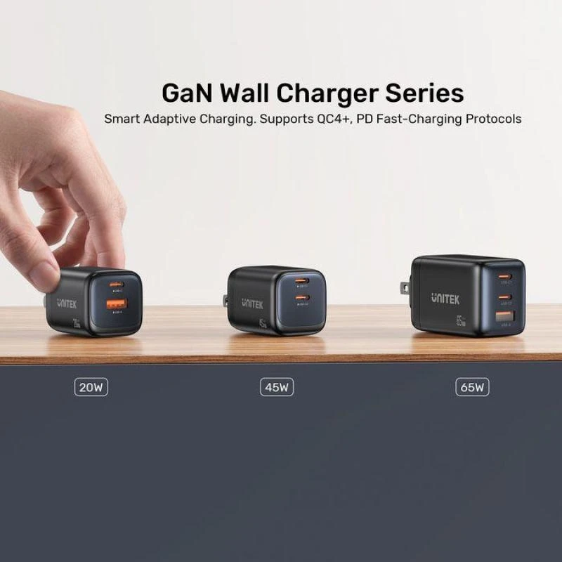 UNITEK Zeno Universal Juodas AC Fast charging Indoor