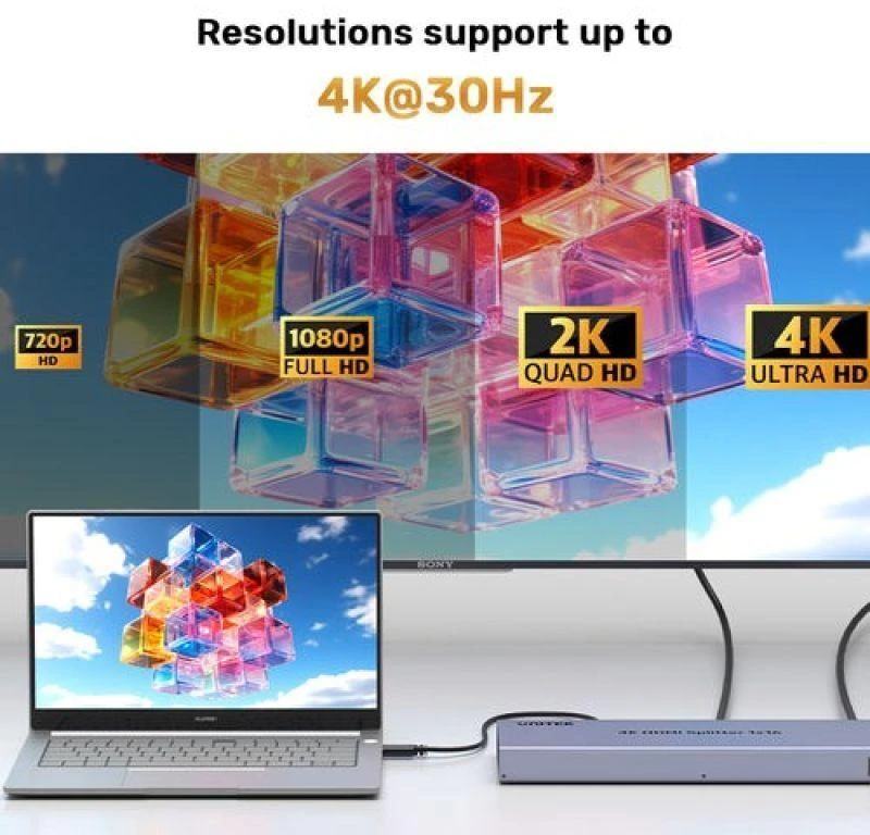 „Unitek“ HDMI skirstytuvas 4K 1 įvestis 16 išėjimų 4K@30Hz