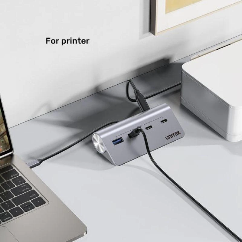 UNITEK H1337AGY01 sąsajos šakotuvas USB 3.2 Gen 1 (3.1 Gen 1) Type-C 5000 Mbit/s Pilkas