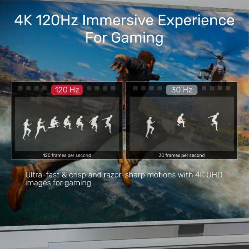 UNITEK C140w kabelis HDMI 2.1 8K 4K120Hz UHD 5m