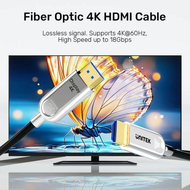 Unitek HDMI 2.0 AOC optinis kabelis 4K 60Hz 20m