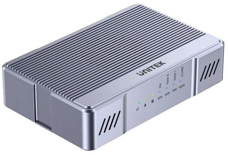 Unitek korpusas 2x M.2 20 Gb/s RAID0, RAID1 + klonavimas