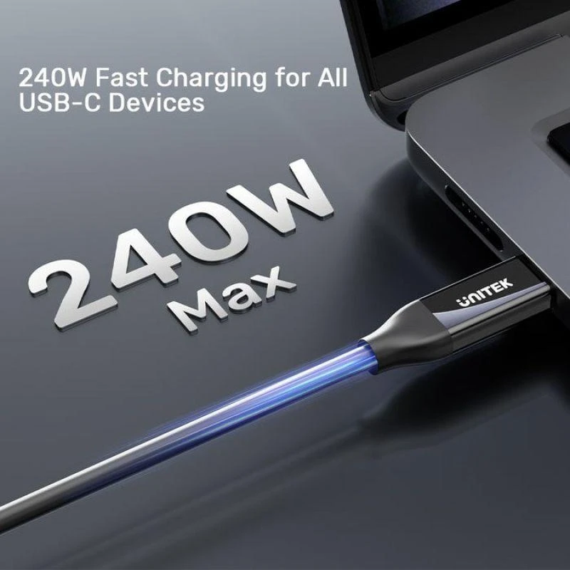 Unitek USB-C 4.0 PD 100W 40 Gbps 8K 2 m kabelis