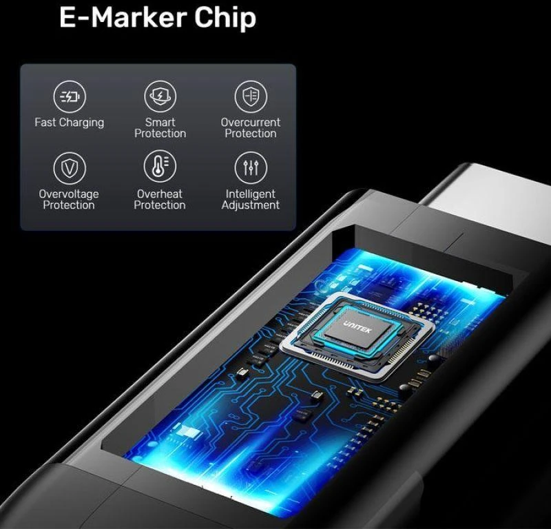 Unitek USB-C 4.0 PD 100W 40 Gbps 8K 2 m kabelis