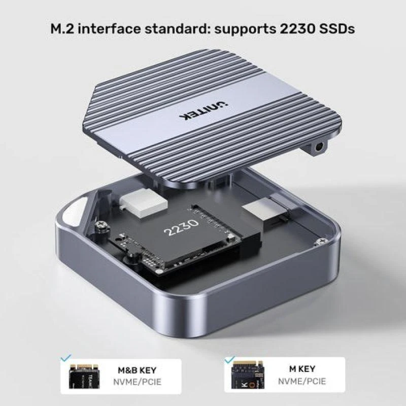 „Unitek“ magnetinis korpusas, skirtas M.2 SSD, USB-C