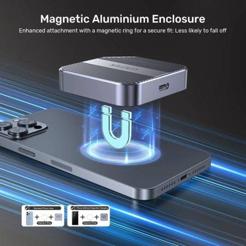 „Unitek“ magnetinis korpusas, skirtas M.2 SSD, USB-C