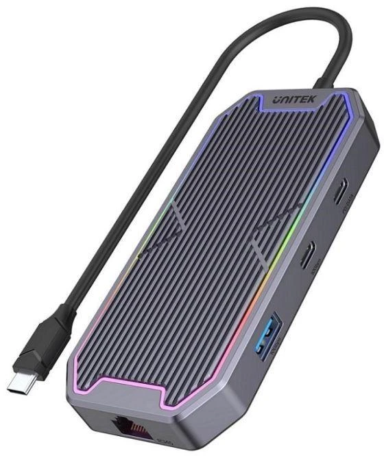 UNITEK HUB USB-C HDMI 2.0 RJ45 3.5mm PD 100W 10Gbps D1029A