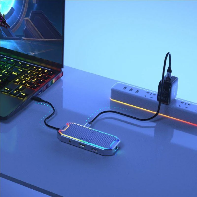 UNITEK HUB USB-C HDMI 2.0 RJ45 3.5mm PD 100W 10Gbps D1029A