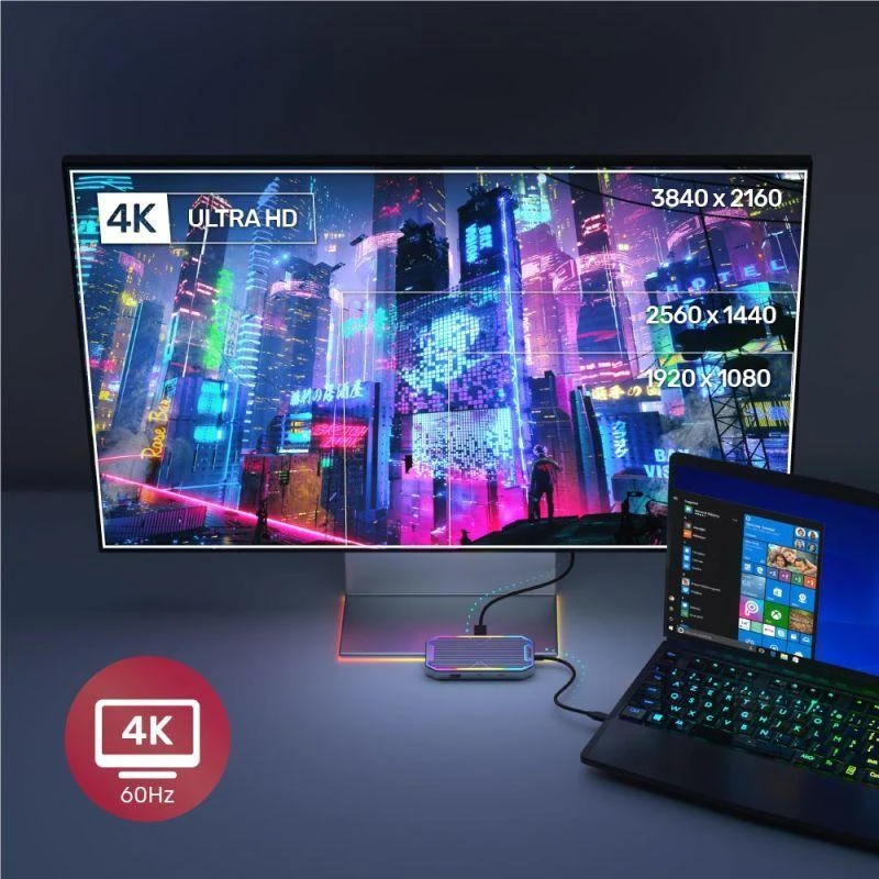 UNITEK HUB USB-C HDMI 2.0 RJ45 3.5mm PD 100W 10Gbps D1029A