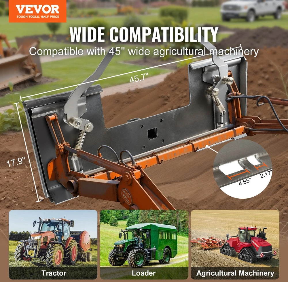 VEVOR Skid steer greito prijungimo plokštė 58 mm