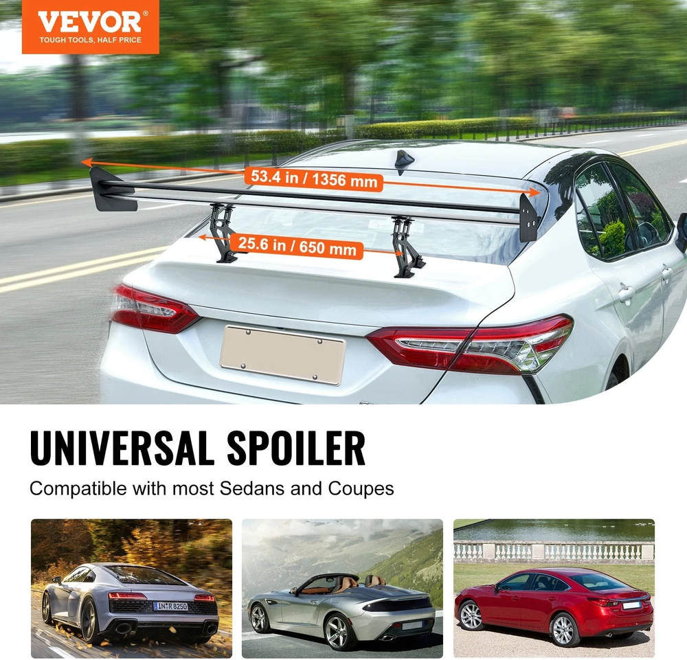 VEVOR Universalus galinis spoileris GT stiliaus 53,4 cm