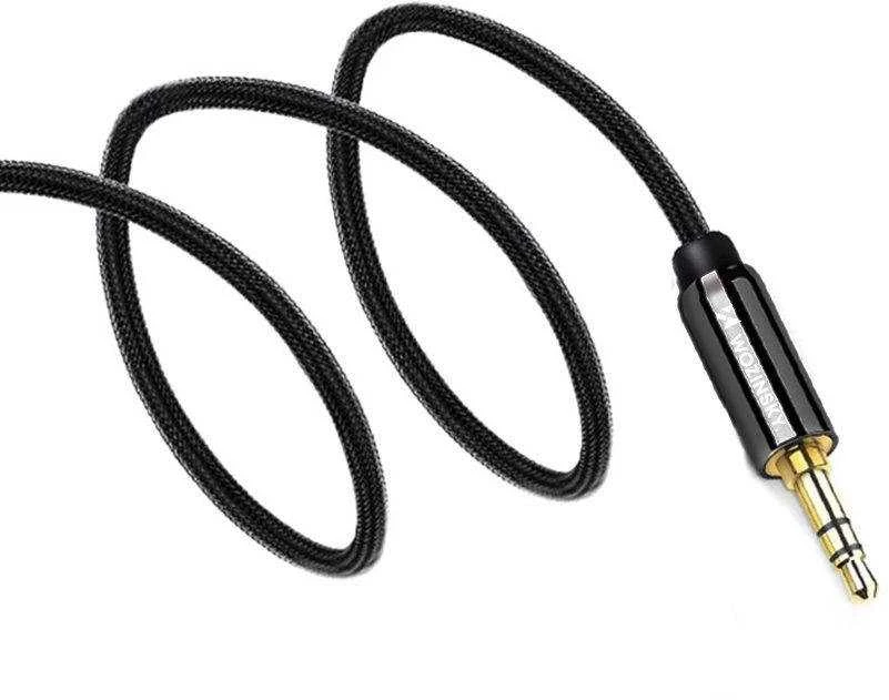 Wozinsky universal mini jack cable 2x AUX cable 3 m juodas