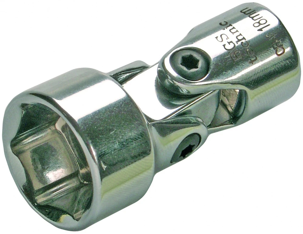 UNIVERSALUS ŠARNYRINIS GALVUTĖS RAKTAS, ŠEŠIAKAMPIS | 10 MM (3/8") JUNGTIS | 18 MM (2458)