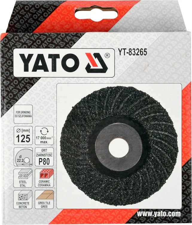 Yato UNIVERSALUS ŠLIFAVIMO DISKAS M14, 125 MM, P80 (YT-83265)