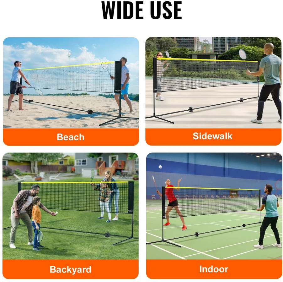 VEVOR Reguliuojamas tinklinis badmintonui ir tinkliniui