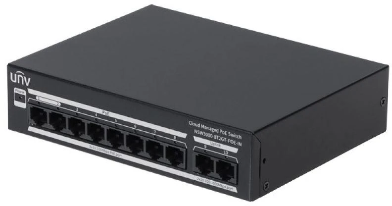 Šakotuvas Roline UNIVIEW 8 prievadų PoE komutatorius NSW3000-8T2GT-POE-IN