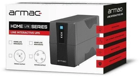ARMAC UPS Home Lite Line-Interactive HL/650E/LED/V2 650V 2x French Outlets LED