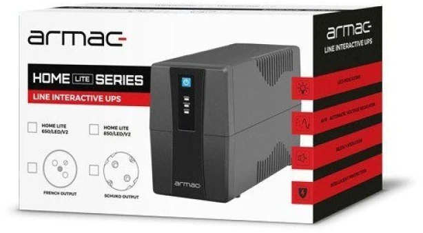 ARMAC UPS Home Lite Line-Interactive HL/850F/LED/V2 850V 2x Schuko LED