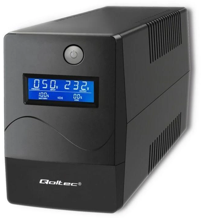 QOLTEC 53979 UPS Monolith 850VA 480W LCD USB RJ45