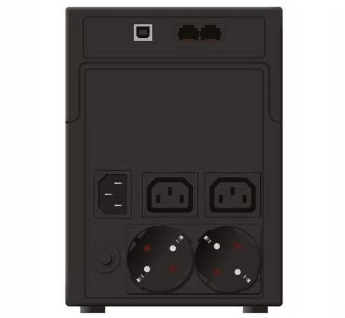 POWERWALK VI 1200 SHL FR Power Walker UPS Line-Interactive 1200VA 2x 230V PL,2x IEC C13,RJ11/RJ45,USB,LCD