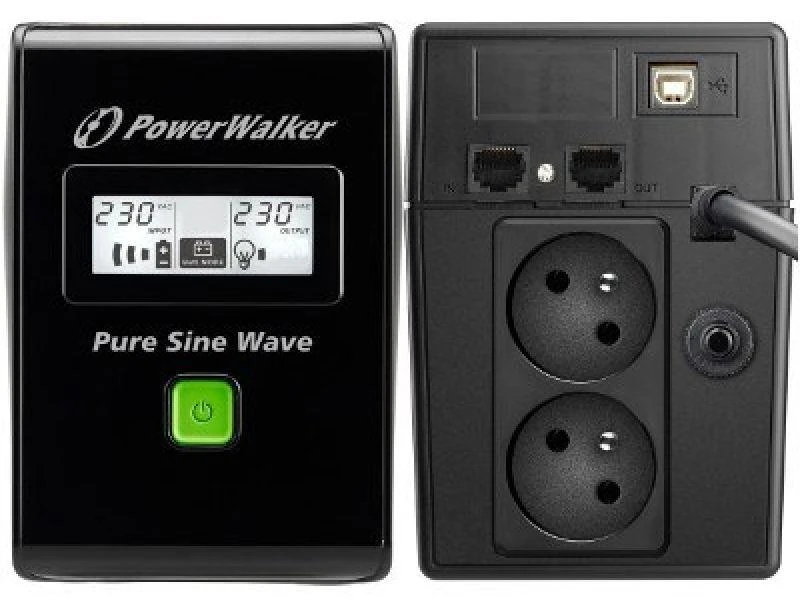 POWERWALK VI 800 SW FR Power Walker UPS Line-Interactive 800VA 2x PL 230V, PURE SINE, RJ11/RJ45,USB,LCD