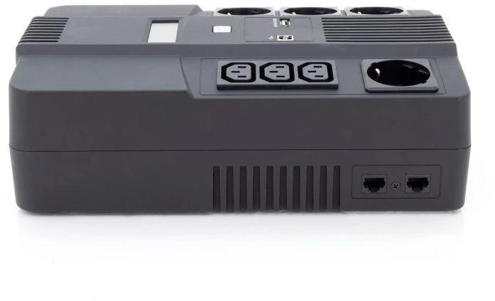 UPS UPS Linijinis interaktyvus 600VA/360W AVR 4x SCHUKO 3x IEC C13 1x USB A 1x USB B RJ45
