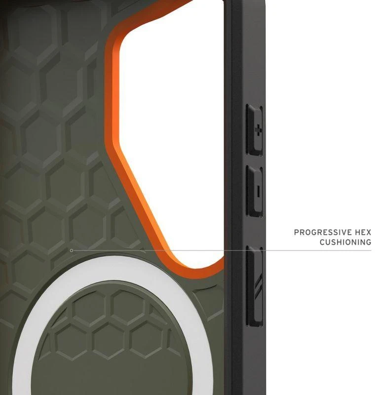 Dėklas Urban Armor Gear UAG Civilian, Olive Drab/Oranžinis - Samsung Galaxy S26 Ultra