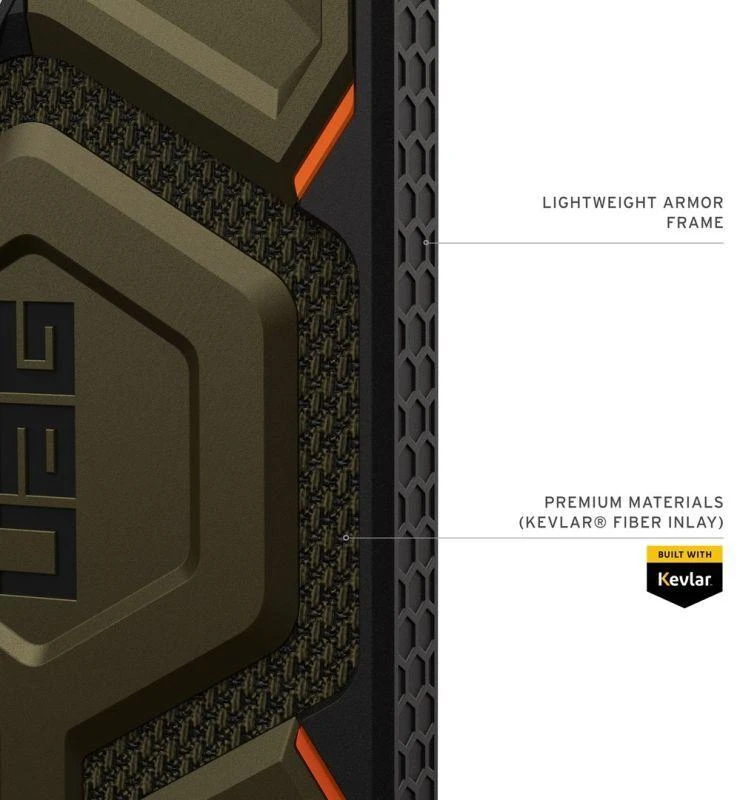 Dėklas Carruzzo Urban Armor Gear UAG Monarch Pro, Kevlar Element Žalias - Samsung Galaxy S26 Ultra