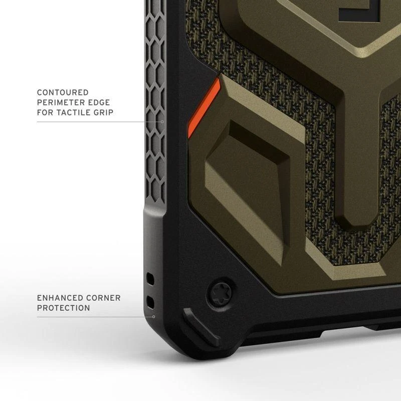 Dėklas Carruzzo Urban Armor Gear UAG Monarch Pro, Kevlar Element Žalias - Samsung Galaxy S26 Ultra