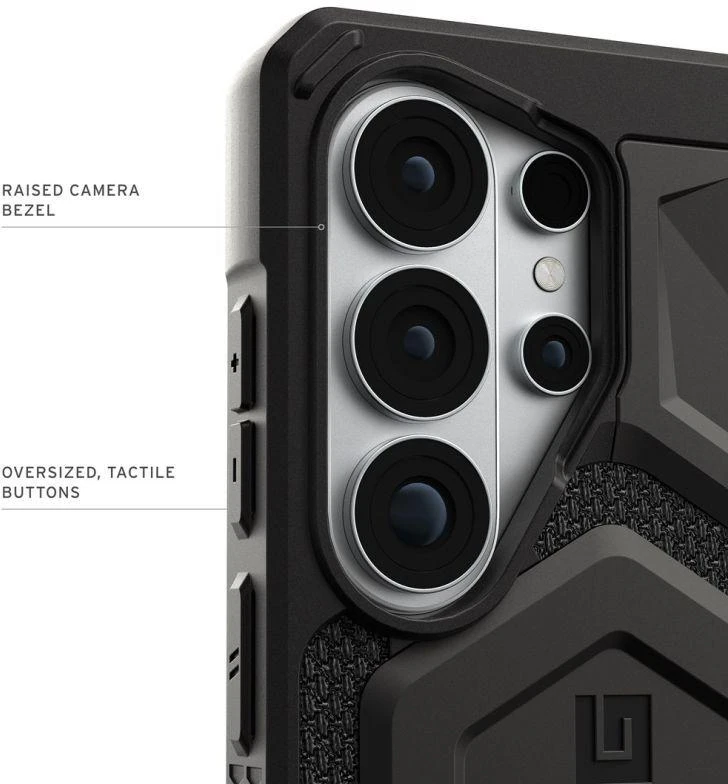 Dėklas Carruzzo Urban Armor Gear UAG Monarch Pro, Kevlar Juodas - Samsung Galaxy S26 Ultra