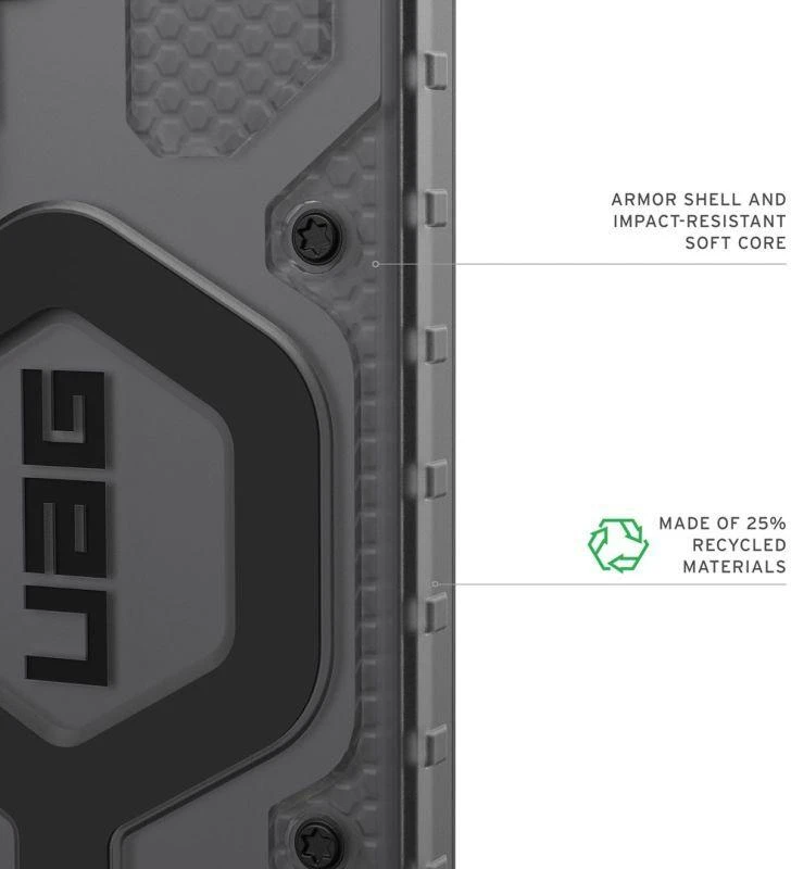 Dėklas Urban Armor Gear UAG Pathfinder skaidrus, pelenų/juodas - Samsung Galaxy S26