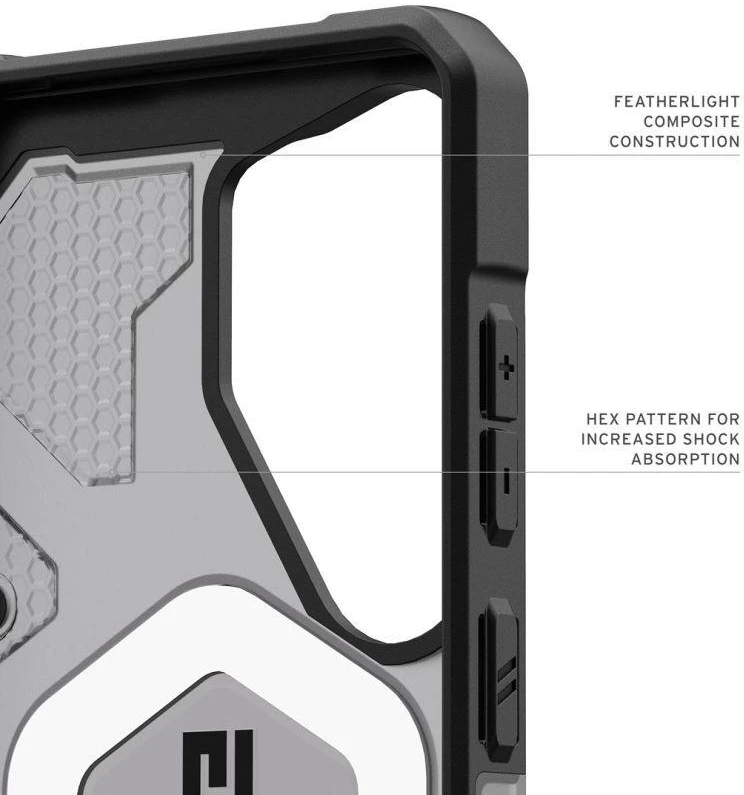 Dėklas Urban Armor Gear UAG Pathfinder skaidrus, pelenų spalvos/juodas - Samsung Galaxy S26 Ultra