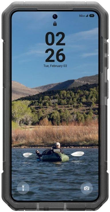 Dėklas „Urban Armor Gear“ UAG Trooper, skaidrus/peleninis – „Samsung Galaxy S26“
