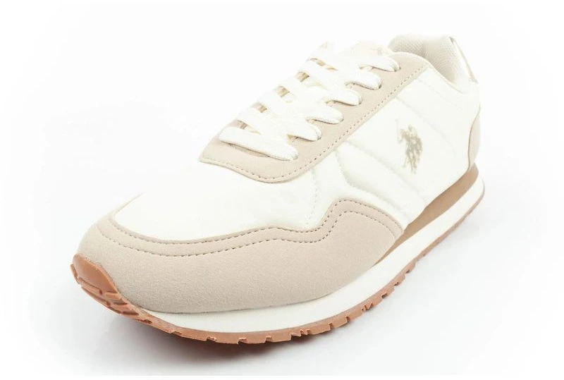 US Polo Assn moteriški laisvalaikio bateliai, madingi, patogūs, kreminės spalvos