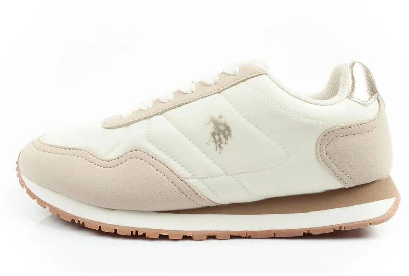 US Polo Assn moteriški laisvalaikio bateliai, madingi, patogūs, kreminės spalvos