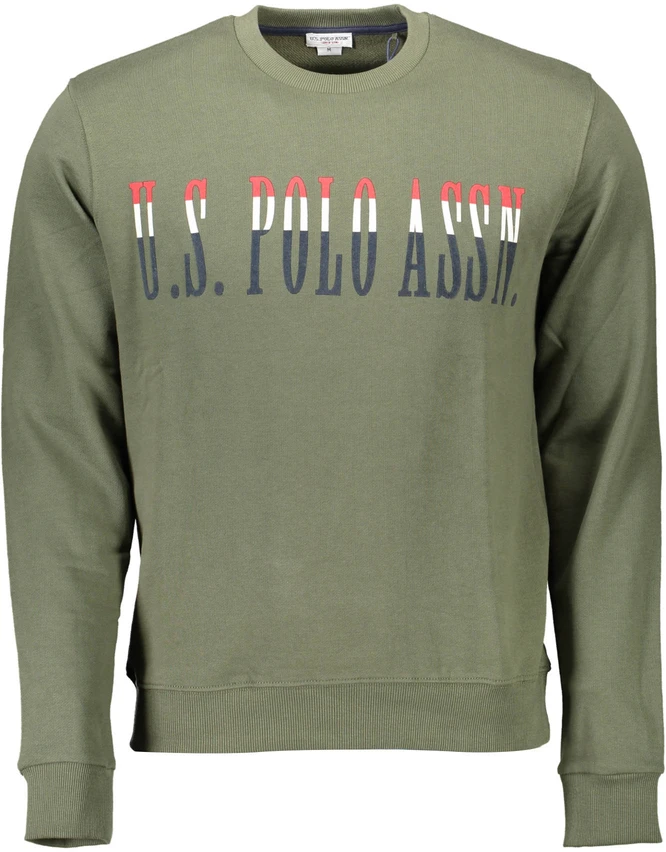US POLO ASSN. VYRIŠKAS ŽALIAS ZIPAS BLUZA