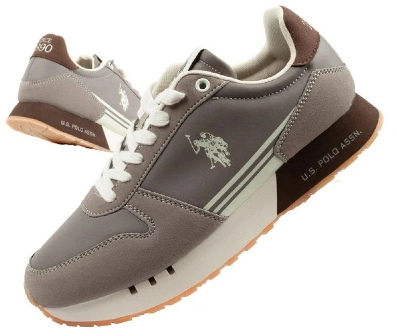 US Polo Assn vyriški laisvalaikio bateliai, madingi ir patogūs, rudi