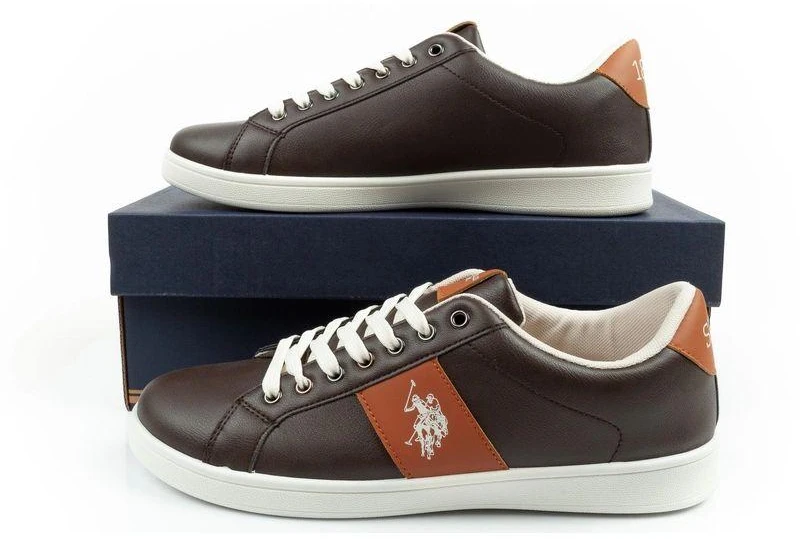 US Polo Assn. vyriški laisvalaikio bateliai, madingi, rudi, patogūs