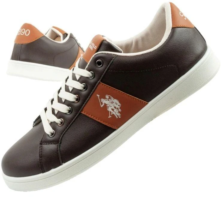 US Polo Assn. vyriški laisvalaikio bateliai, madingi, rudi, patogūs
