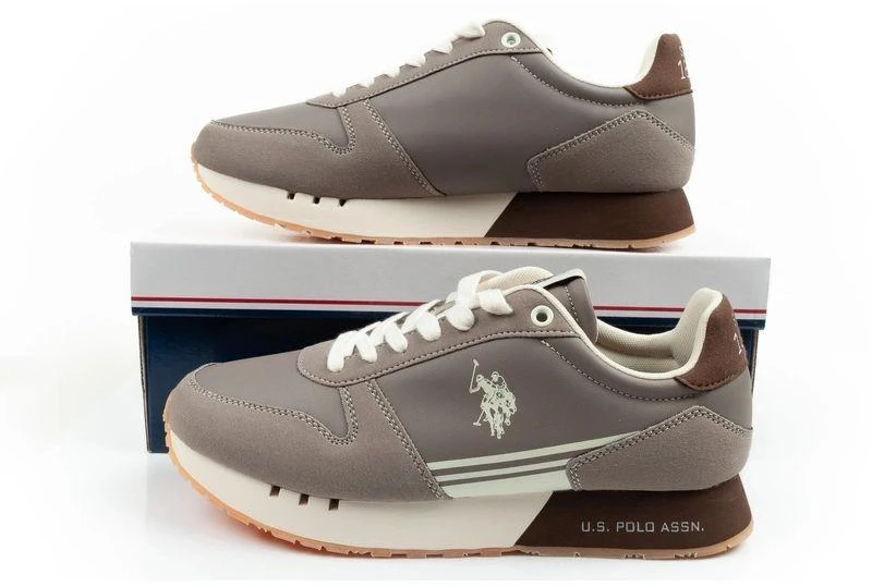 US Polo Assn vyriški laisvalaikio bateliai, madingi ir patogūs, rudi
