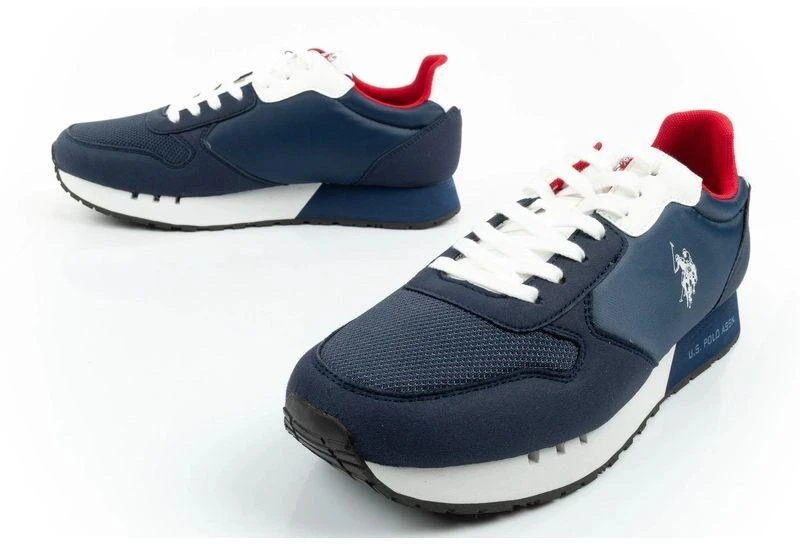 US Polo Assn vyriški sportiniai bateliai kedai madingi patogūs tamsiai mėlyni